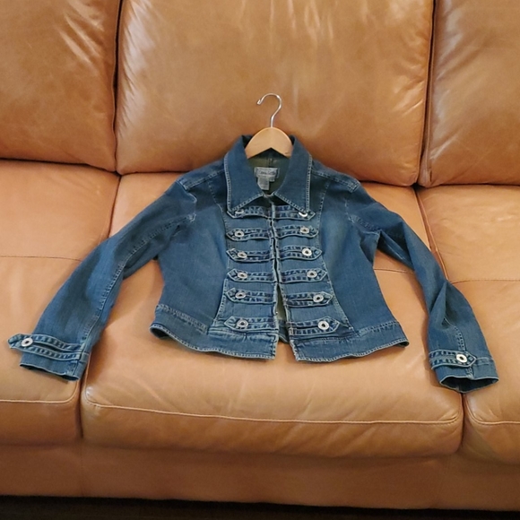 LIVE A LITTLE BLUE JEAN DENIM JACKET, MEDIUM - Picture 5 of 12